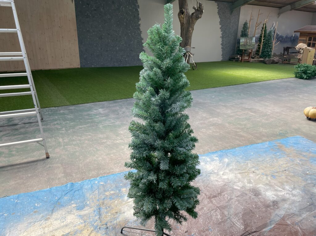 撮影用のクリスマスツリー