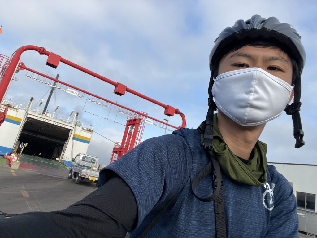 青函フェリー函館港に着いたところ