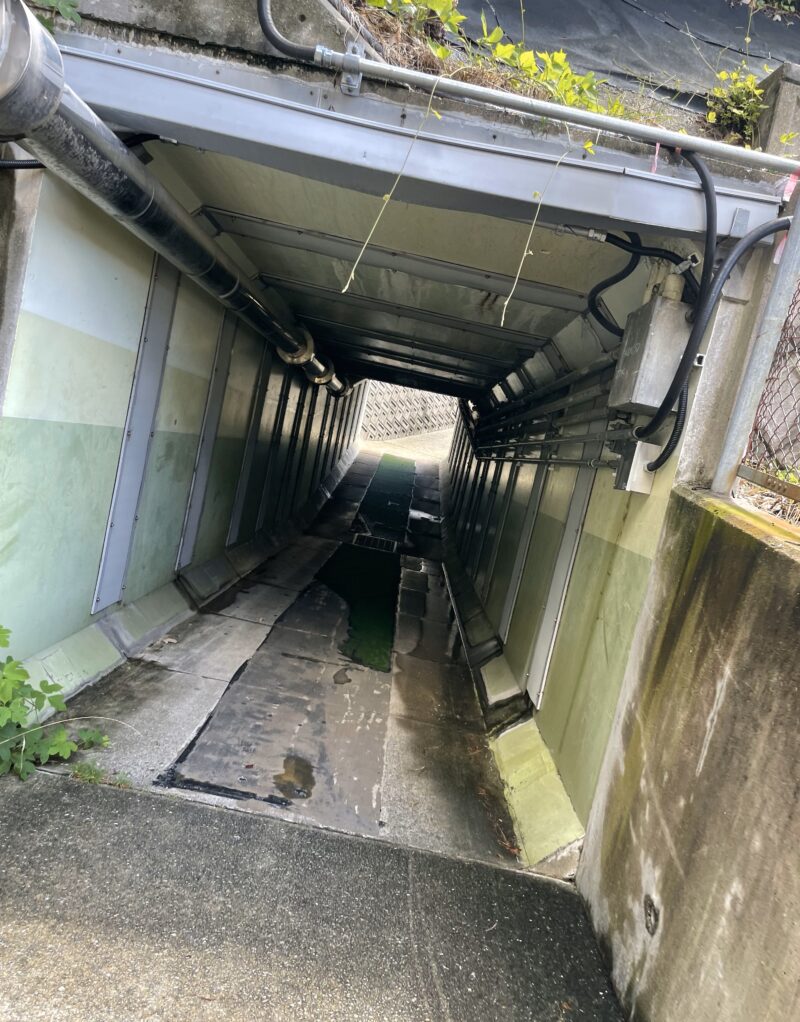 吹田SAに徒歩で入るときに通るトンネル