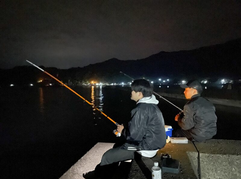 熊本のおてつたびでメンバーと夜釣り