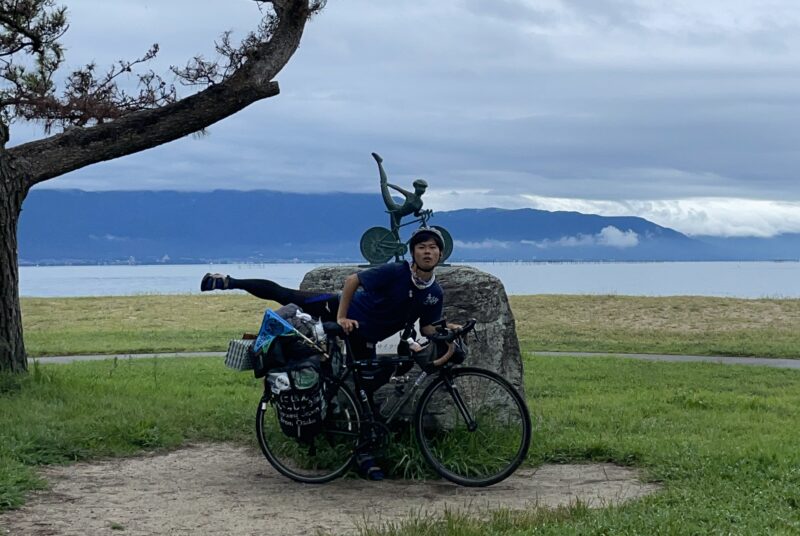 サイクリストの聖地碑琵琶湖
