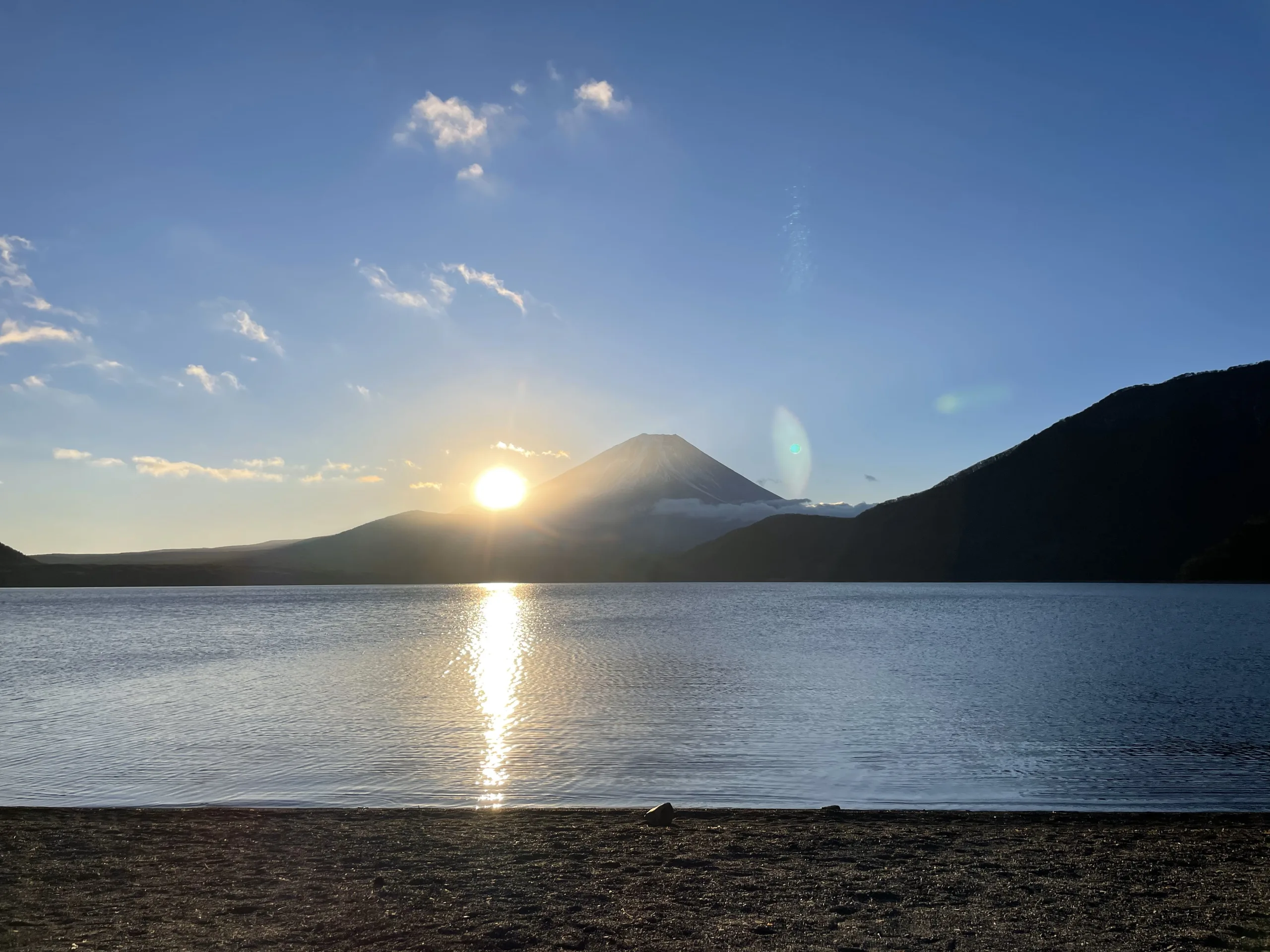 浩庵キャンプ場の朝日