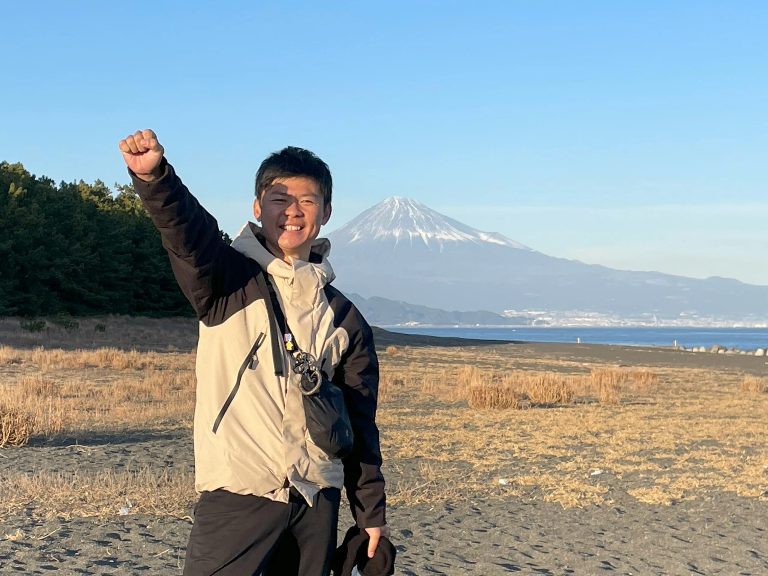 三保の松原の富士山と記念写真