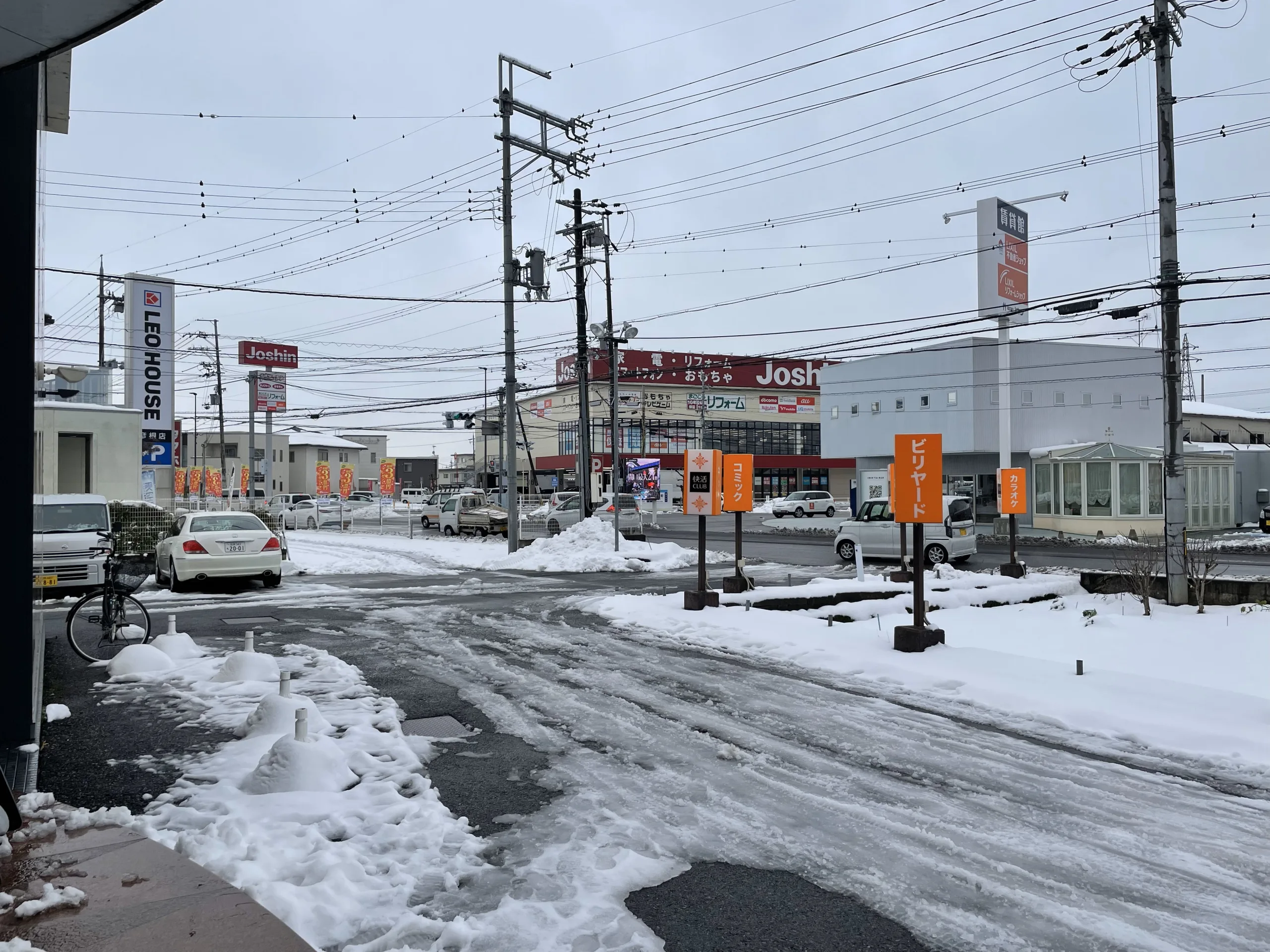 雪の彦根市