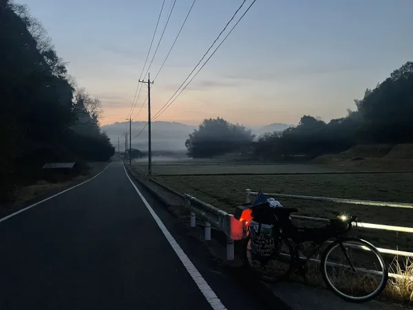 田布施町から光市へ向かう自転車