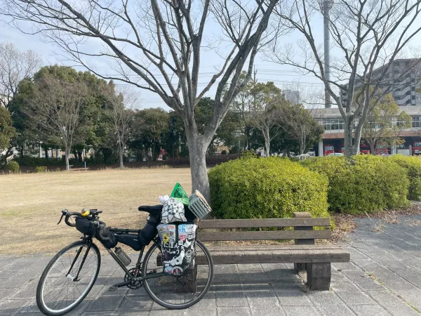 下松市の公園に止めた自転車