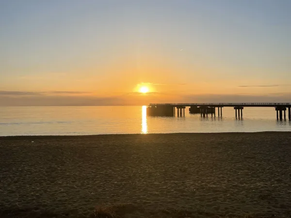 別府湾に沈む夕日