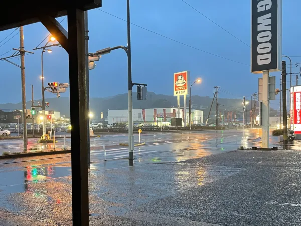 雨の宮崎市