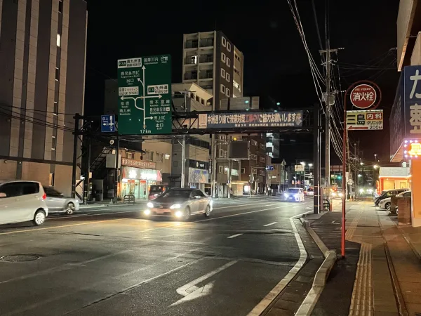 鹿児島中央駅近くのヒッチハイクポイント