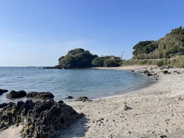 鹿児島の菅原神社の砂浜