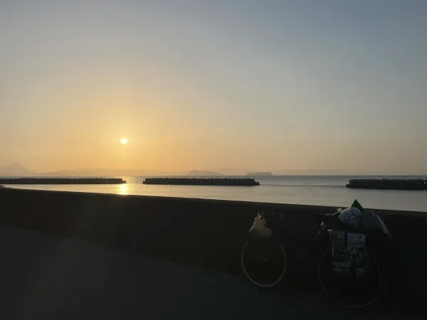 綿江町の夕日