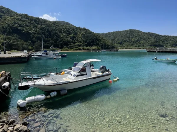 加計呂麻島の海と船