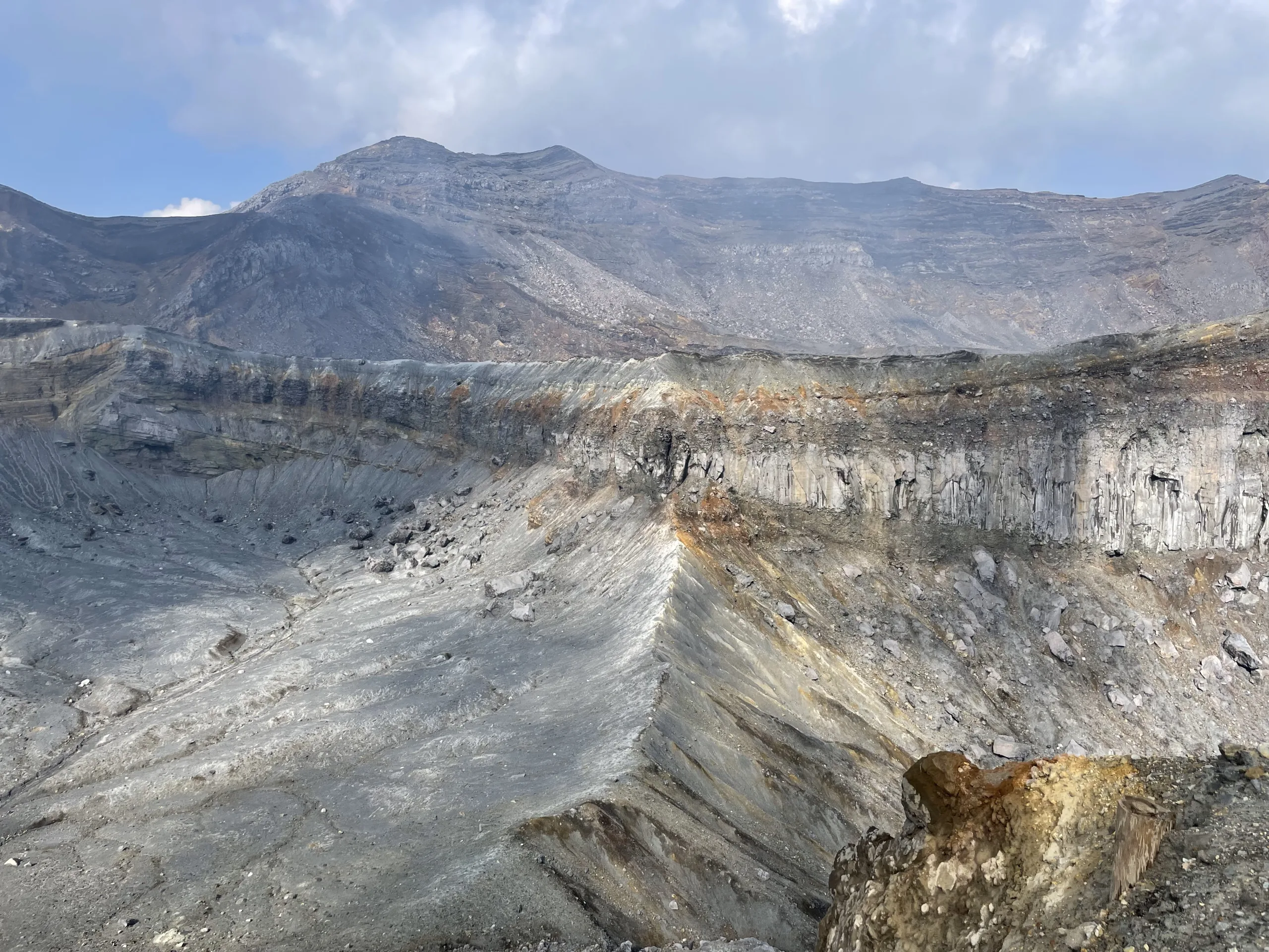 阿蘇山過去付近の地層