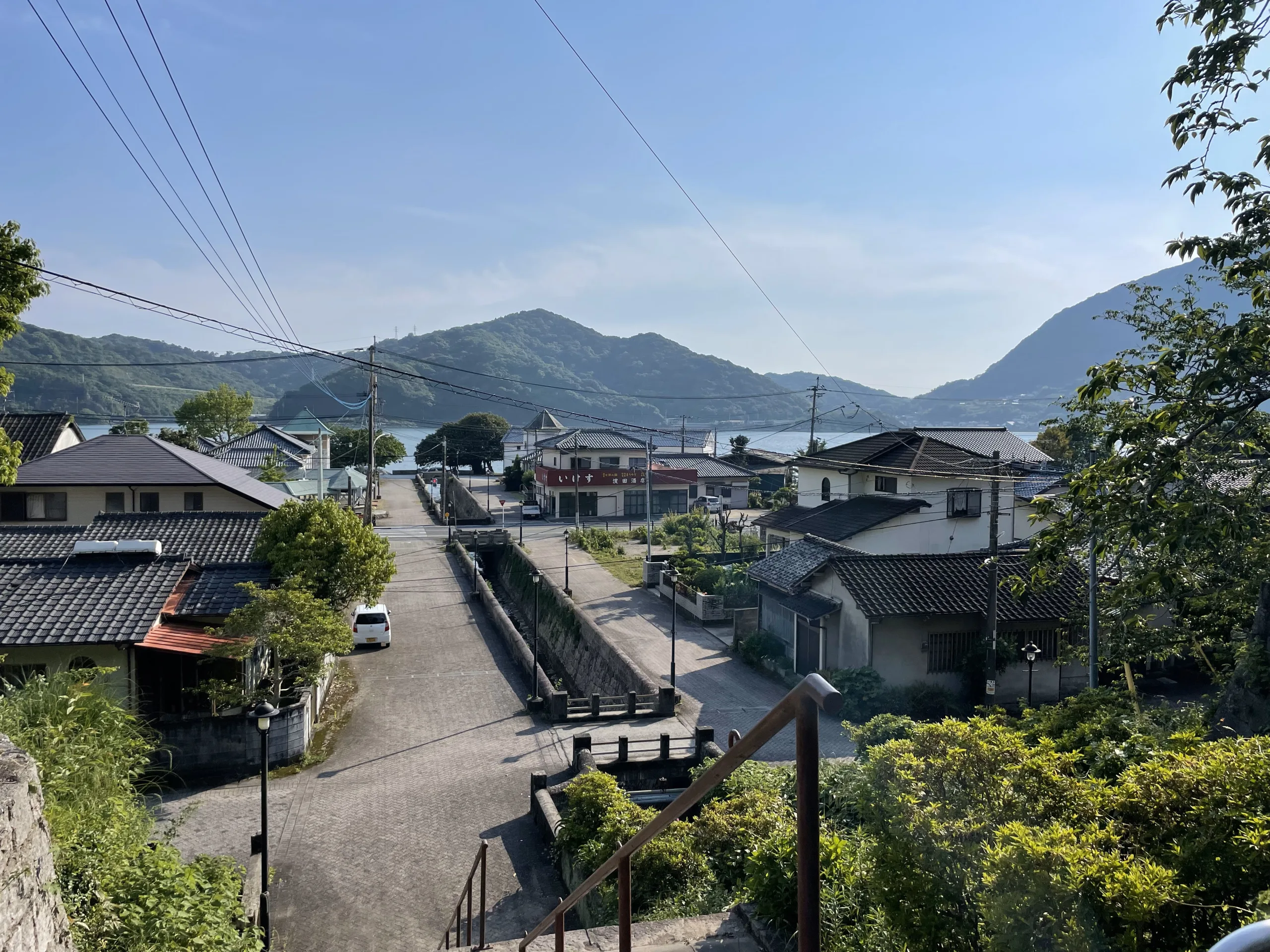 三角西港を上から見た景色