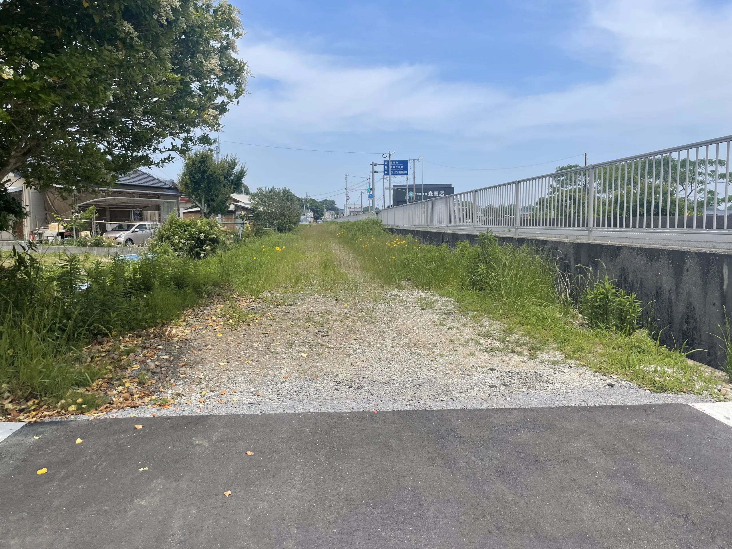 南島原市の自転車専用道の終わり