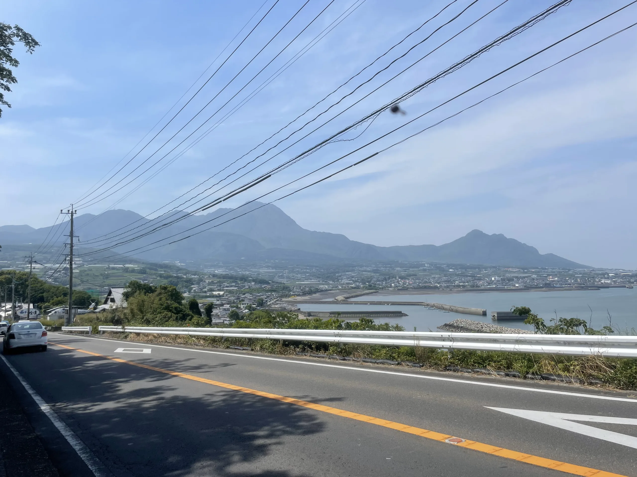 国道251号線から見た雲仙普賢岳