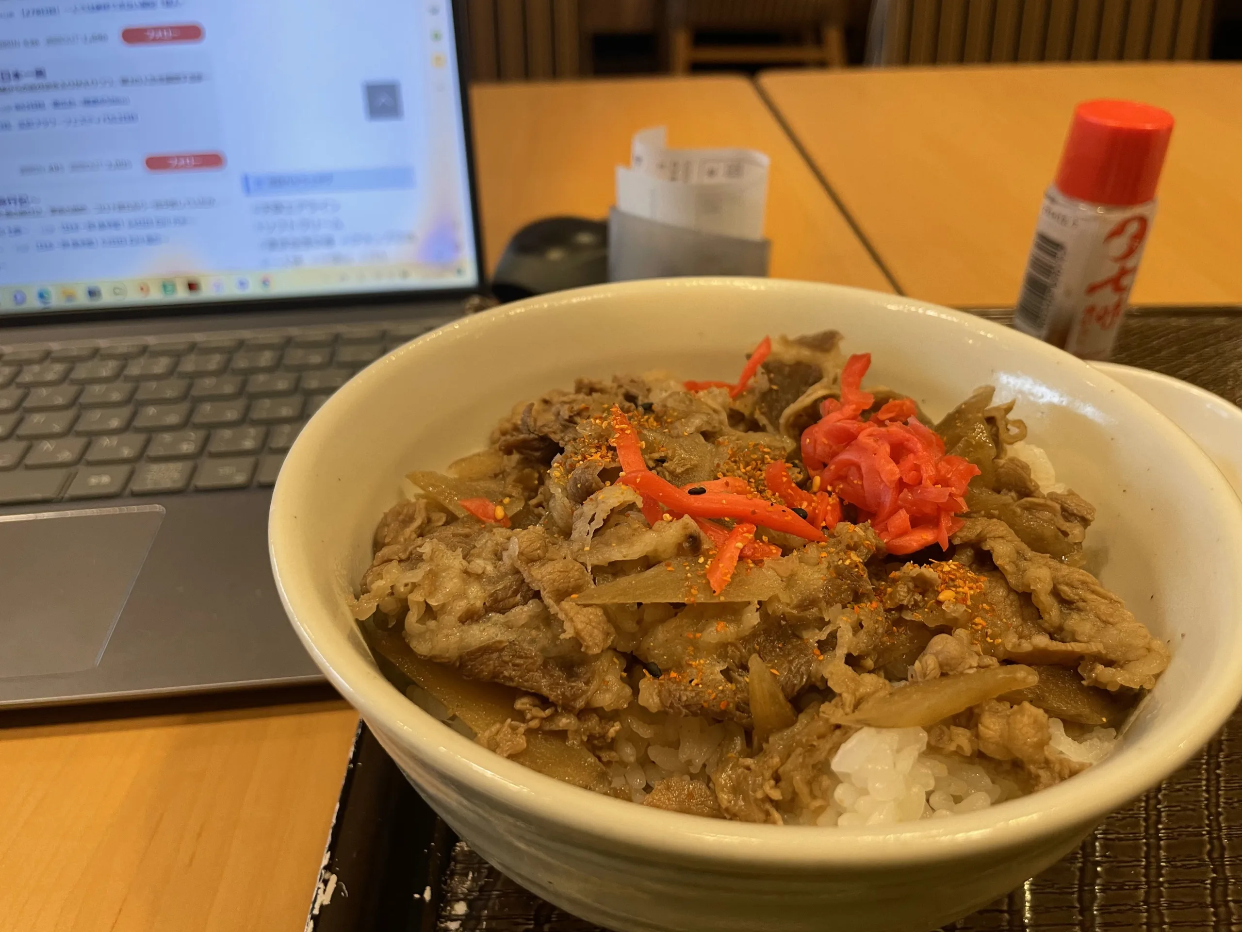 倉吉のガストの牛丼