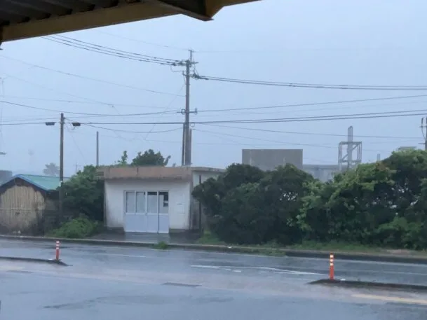 豪雨の喜界島