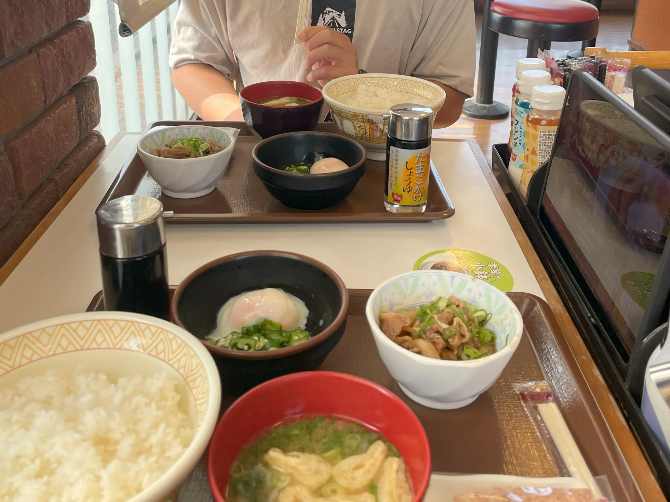 日本一周中に熊本で食べたすき家の朝定食