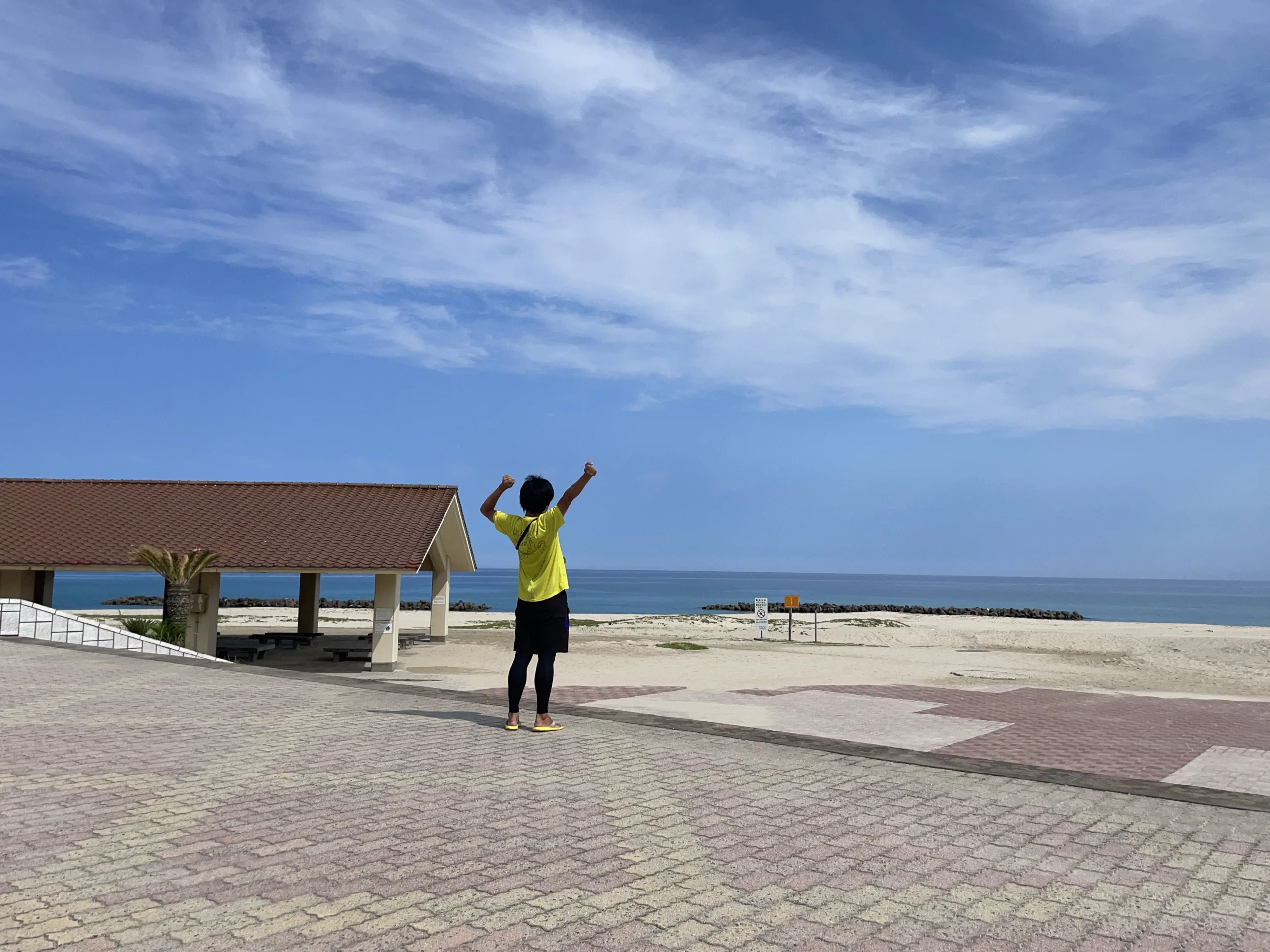 石見海浜公園キャンプ場の砂浜