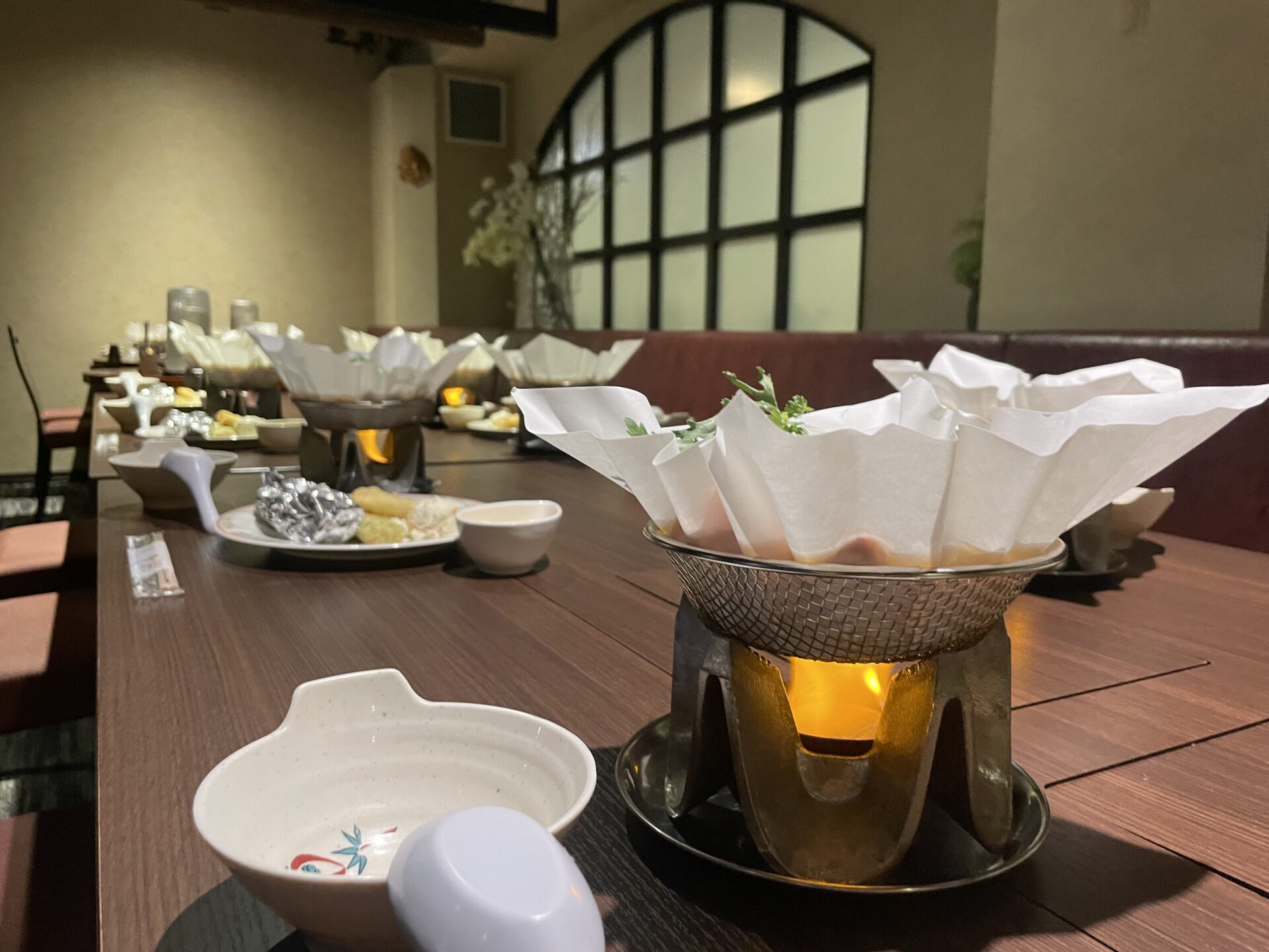 リゾートバイトの旅館で用意された夕食